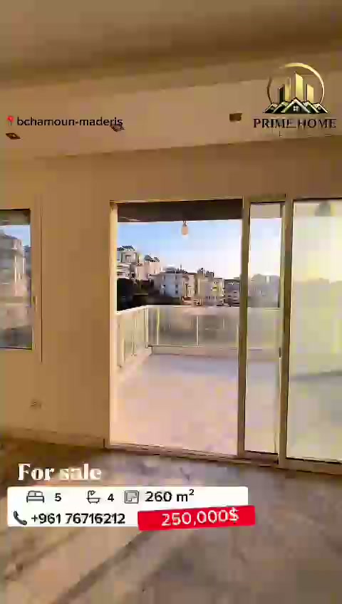 شقة فاخرة للبيع في بشامون – جبل لبنان